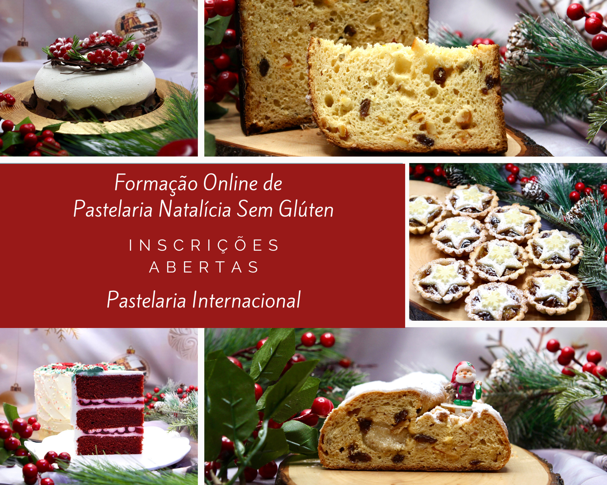 Formação Online de Pastelaria Natalícia Sem Glúten